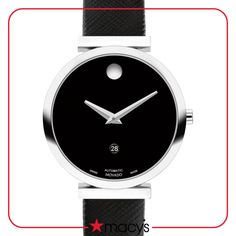 in stock Modern Leather Watch With Polished Finish, Minimalist Formal Watch With Round Dial, Minimalist Formal Watch, Minimalist Formal Watches, Modern White Gold Round Watch Accessories, Modern Round Watch Accessories With Polished Finish, Modern Black Diamond Watch, Modern Black Round Diamond Watch, Classic Black Watch With Polished Finish