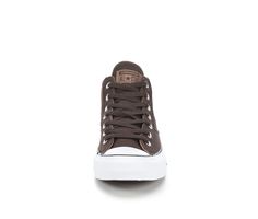 Elevate your sneaker game with the Men's Converse CTAS Malden HI Sneakers. Crafted with meticulous attention to detail, these sneakers are a testament to Converse's commitment to quality and style. The premium suede and leather upper exudes sophistication, making them a versatile choice for both casual and semi-formal settings. The high-top design provides ankle support while lending a classic silhouette to your ensemble. With a cushioned insole for all-day comfort and a sturdy rubber outsole fo Converse Mid-top Sneakers With Cushioned Footbed, Converse Mid-top Sneakers With Perforated Toe Box, Converse High-top Lace-up Sneakers With Cushioned Footbed, Brown High-top Sneakers With Perforated Toe Box, Brown Converse Sneakers With Vulcanized Sole, Brown Converse Lace-up Sneakers, Converse Brown Mid-top Sneakers, Brown Converse Mid-top Sneakers, Brown Mid-top Converse Sneakers