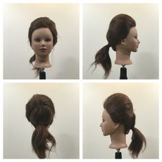 Bouffant low pony Plaits