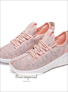 Sun-Imperial - Kancoold Women's Woven Fashion Mesh Breathable Casual Shoes Ladies Lace-Up Sneakers – SUN-IMPERIAL Pink Running Shoes, Sneakers Running, Athletic Shoe, Woman Weaving, Rubber Shoes, Running Sports, Womens Running Shoes, Summer Shoes, Types Of Shoes