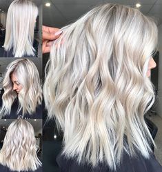 Brassy Hair, Platinum Blonde Hair Color, Blond Balayage, Ash Blonde Hair, Blonde Hair Looks, Brown Blonde Hair, Platinum Blonde Hair, Frontal Wig, Hair Inspiration Color