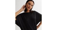 Black Knit Top, Batwing Top, Celebrity Names, Fine Knit, Black Knit, Recycled Fabric, Bat Wings, New Look