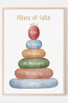 Eid Art, Islamic Activities For Kids, 5 Pillars Of Islam, Ramadan Art, Islamic Nursery, Children Wall Art, Printable Islamic Art, Islamic Books For Kids, 5 Pillars