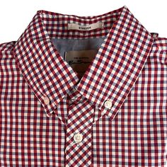 Nwt Ben Sherman Mod Fit. Red Checkered Button Down. Size Small Mens Plaid Top With Button Closure For Business Casual, Collared Burgundy Top With Button Closure, Burgundy Collared Top With Button Closure, Red Shirt With Button Closure For Fall, Classic Red Tops With Snap Buttons, Red Button Closure Shirt For Fall, Classic Burgundy Collared Shirt, Red Shirt With Button Cuffs For Spring, Red Button-up Top With Buttons