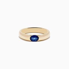 Effy Men's 14K Yellow Gold Blue Sapphire Ring Gold Blue Sapphire Ring, Blue Sapphire Ring, Effy Jewelry, Yellow Stone, Blue Sapphire Rings, Gold Yellow, Blue Sapphire, Sapphire Ring, Gold Metal