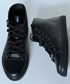 Check out NIB Gucci Leather Black High-top Sneakers 7.5 US (Gucci 7G) 423300 IT, the latest item I added on eBay! #eBay #eBaySeller Gucci Rhyton Sneakers Black, Italy Shoes, Black High Top Sneakers, Black High Tops, Gucci Leather, Black Fabric, High Top, High Top Sneakers, High Tops