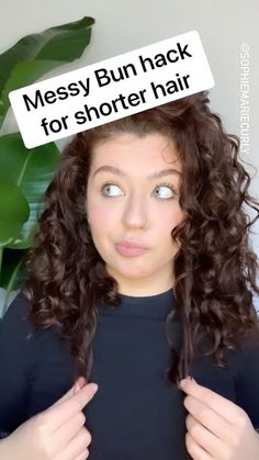 Hairstyles For C3 Hair, Curly Hair Messybun, Naturally Wavy Hair Updo, Third Day Curly Hairstyles, Short Curly Hair Dos Easy, Updo Medium Curly Hair, How To Put Curly Hair In A Bun, Messy Bun For Short Curly Hair, Messy Bun Short Curly Hair