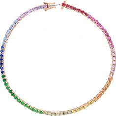 Sofer Jewelry - Rainbow Ombre Tennis Bracelet in 14K Rose Gold Rainbow Gemstone Bracelet, Jewellery Wishlist, Ombre Bracelet, Sapphire Jewellery, Rainbow Ombre, Rainbow Sapphires, Rainbow Jewelry, Figure 8, Sapphire Jewelry