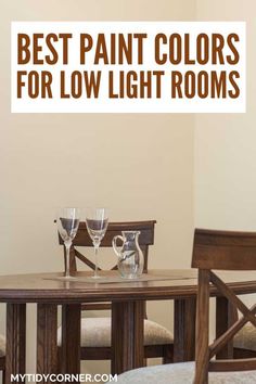 Paint colors for low light rooms.