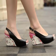 Heels: approx 9.5 cmPlatform: approx 3 cmColor: Black, White, Beige, KhakiSize: US 3, 4, 5, 6, 7, 8, 9, 10(All Measurement In Cm And Please Note 1cm=0.39inch) Note:Use Size Us 5 As Measurement Standard, Error:0.5cm.(When Plus/Minus A Size,The Round And Shaft Height Will Plus/Minus 0.5CM Accordingly.Error:0.5cm) Note: The size you choose is US Size and 1CM=0.39inch. Size Guide: US 3=EU34=22CM,US 4=EU35=22.5CM,US 5=EU36=23CM, US 6=EU37=23.5CM,US 7=EU38=24CM,US 8=EU39=24.5CM, US 9=EU40=25CM,US 10=E Black Closed Toe Wedge Sandals For Spring, Spring Slingback Sandals With 4-inch Heel And Round Toe, Black High Heel Slingback Sandals For Summer, Spring Platform Open Toe Slingback Sandals, Black Wedge Heel Sandals For Spring, Spring Party Wedge Heel Slingback Sandals, Spring Party Slingback Wedge Sandals, Black High Heel Slingback Sandals For Spring, Spring Black Open Toe Slingback Sandals