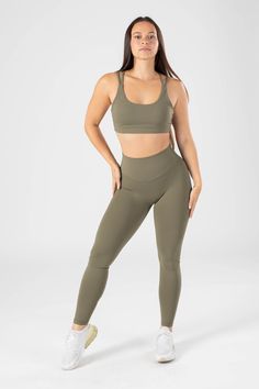 Our best-selling Original Sculptseam® Plus Legging is back and better than ever - now with an improved waistband (with more stretch). High rise minimal design with no front-seams and completely squat proof. Plus a V-shape back waistband to accentuate curves.Featuring Sculptseam® Plus: A bolder take on our invisible booty-shaping technology for extra glute separation.Ultra-stretchy and breathable, with a silky-smooth finish. RecStretch™ fabric moves with you and keeps you cool throughout your wor Khaki Athleisure Activewear For Sports, Khaki Athleisure Activewear, Stretch Khaki Activewear For Workout, Khaki Stretch Activewear For Workout, Fitted Khaki Athleisure Activewear, Khaki Athleisure Activewear For Workout, Sporty Fitted Khaki Activewear, Fitted Khaki Sporty Activewear, Green Stretch Activewear With Wide Waistband