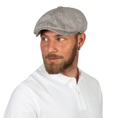 All of our newsboy caps are hand-crafted and made using cotton& linen blend for spring and summer. They are light weight and breathable. It has high quality stitches.  A vintage style, this is inspired by the Peaky Blinders. It has 8 panels and on the top of the cap there is a decorative button. This fabric is perfect choice of sunny and warm days. its lining is sweat-absorbent cotton.   They are perfect gift for special days and occasions.  Material : 85% Cotton - 15% Linen Lining : Cotton  You Adjustable Linen Flat Cap, Linen Flat Cap For Summer, Summer Linen Flat Cap, Cotton Flat Cap For Summer, Gray Flat Cap For Summer, Adjustable Linen Cap, White Linen Casual Hat, Casual White Linen Hat, Adjustable Linen Hats