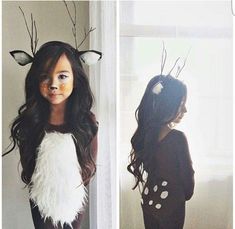 Bambi Costume, Costumes Faciles, Reindeer Costume, Best Couples Costumes, Deer Costume, Halloween Idea, Diy Halloween Costumes For Kids, Diy Kostüm, Carnival Costume