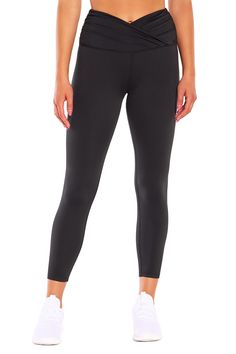 PRICES MAY VARY. High-rise legging with 4.5" waistband for full coverage, tummy control, and slimming compression. A performance-meets-fashion essential for every wardrobe. Cut from our opaque, double knit Opatek Lux fabric, soft-brushed and sweat-wicking for superior comfort Wrapped crossover waistband with shirring on the side seams detail. Inseam: 25 inches Gym Routine, Double Knit, High Rise Leggings, Luxury Store, Double Knitting, Fashion Essentials, Pharmacy Gifts, Second Skin, Crossover