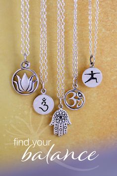 Need a little balance? Find your meditative motivation in the Yoga Spirit collection. Everyday Spiritual Round Charm Necklaces, Everyday Symbolic Handmade Charm Necklaces, Everyday Amulet Round Pendant Charm Necklace, Everyday Spiritual Charm Necklace With Round Pendant, Sterling Silver Amulet Charm Necklaces With Adjustable Chain, Sterling Silver Amulet Charm Necklace With Adjustable Chain, Everyday Bohemian Charm Necklace With Round Pendant, Sterling Silver Charm Necklace With Adjustable Chain, Spiritual Charm Necklace With Adjustable Chain For Everyday