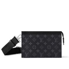 LOUIS VUITTON® - Gaston Wearable Wallet - Monogram Eclipse Reverse Black Monogram Canvas Wallet For Everyday Use, Designer Black Wallet In Monogram Canvas, Luxury Rectangular Wallets With Logo, Luxury Rectangular Wallet With Logo, Black Monogram Canvas Wallet, Luxury Monogram Rectangular Wallets, Louis Vuitton Cardholder, Contactless Payment, Luxury Black Wallet With Logo