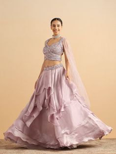 Featuring an Light Purple lehenga in organza base. It is paired with a matching blouse having sequins, cutdana and stone embellishments, including a dupatta. No of Components: 2 Components: Blouse, Lehenga Pattern: Embroidery Type of Work: Cutdana, Sequin Sleeve Type: Sleeveless Fabric: Organza Color: Light Purple Length: 44 inches Blouse: Padded Net dupatta Occasion: Destination Wedding Note:- Originally Stitched in 40 but can alter for size 38 without any extra cost. Light Purple Lehenga, Wedding Note, Purple Lehenga, Blouse Lehenga, Lehenga Pattern, Indo Western Gown, Saree Petticoat, Full Sleeve Blouse, Saree Jewellery