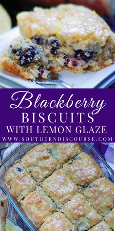 blueberry biscuits with lemon glaze are an easy and delicious dessert recipe