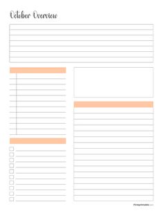 a printable calendar with orange and white stripes on the front, and an orange stripe in