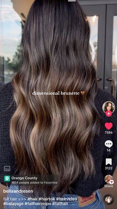 Hair Goal, Black Hair Balayage, Colored Hair Tips, Dye Hair, Balayage Hair Dark, Brown Hair With Blonde Highlights, Brunette Balayage Hair