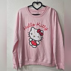 Brand New With Tags Hello Kitty Baby Pink Pullover Sweatshirt. So Cute! Size Small, But Runs Oversized. Message Me If You Have Any Questions And Check Out My Other Listings. Kuromi Clothes, Hello Kitty Baby, Kitty Accessories, Kitty Baby, Hello Kitty Accessories, Pink Pullover, Christmas Wishlist, Pullover Sweatshirt, Baby Pink