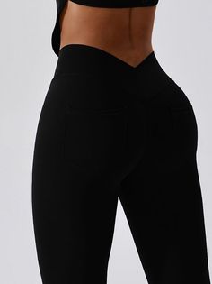 Our V-Shaped High-Waisted Leggings with Pockets are designed with comfort and style in mind. The fabric is a blend of nylon and spandex that is lightweight and stretchy, so you can move freely and stay comfortable. The unique v-shaped waistband and on-trend scrunch butt offer a flattering fit , and the squat-proof fabric will keep you looking and feeling your best. With convenient pockets for your phone, keys, and other small items, you will be able to stay hands-free while you work out. Upgrade V Leggings, Michelle Johnson, Yoga Crop Tops, Body Bra, Body Skirt, Slip Shorts, Strapless Bandeau, Leggings With Pockets, Yoga Tank Tops