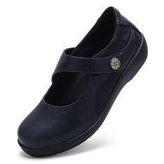 PRICES MAY VARY. [ SLIP ON ENTRY ] Experience effortless slip-on style with the hook and loop strap, providing a secure and comfortable fit on the top of your foot. This mary jane shoe accommodates a range of foot sizes, making it easy to find your perfect fit without sacrificing comfort [ MEMORY FOAM INSOLE ] The removable memory foam insoles make you feel like walking on cloud. Designed for women who experience foot discomfort, plantar fasciitis or foot/leg fatigue. Additionally, moisture-wick Non Slip Work Shoes, Doctor Shoes, Mary Jane Shoe, Body Movement, Proper Posture, Mary Jane Shoes Womens, Walking On Clouds, Mary Jane Flats, Dress Shoes Womens