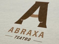 the logo for abraxa teatro is shown on a piece of white paper