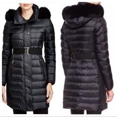 Gorgeous Burberry Jacket With Real Fur. So Warm So Beautiful Burberry Jacket, Real Fur, Down Coat, Fox Fur, Puffer Coat, Fur Trim, Black Coat, So Beautiful, Vest Jacket