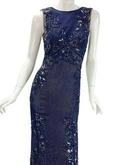 Roberto Cavalli Blue Silk Fully Embellished Dress Gown Italian 42 - US 6 For Sale at 1stDibs | joshua goen family, italian 42 to us, josh goen Formal Hand-embellished Maxi Dress, Formal Hand Embellished Maxi Dress, Luxury Sleeveless Sequin Wedding Dress, Formal Evening Dress With Hand-embellished Fitted Bodice, Formal Hand Embellished Evening Dress With Fitted Bodice, Luxury Sleeveless Blue Evening Dress, Luxury Sleeveless Blue Dress, Luxury Fitted Sequin Mother Of The Bride Dress, Luxury Fitted Mother Of The Bride Dress With Sequins