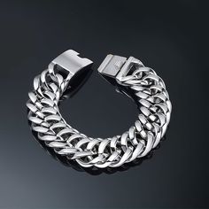 Stainless Steel Ribbon Link Bracelet Modern Gunmetal Chain Bracelet In Stainless Steel, Modern Gunmetal Stainless Steel Chain Bracelet, Silver Stainless Steel Wristband With Jubilee Bracelet, Classic Stainless Steel Bracelets In Gunmetal, Classic Gunmetal Stainless Steel Bracelets, Modern Silver Metal Wristband, Gunmetal Bracelets With Stainless Steel Clasp, Gunmetal Stainless Steel Bracelet With Stainless Steel Clasp, Gunmetal Stainless Steel Bracelet