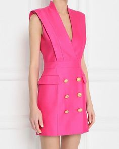 Pink jacket mini dress, black jacket mini dress, dress with lining. please, when order give me your measurments: bust,waist, hips and your heigt. Black Jacket Dress, Jacket With Dress, Black Dress Jacket, Summer Office, Dress Jacket, Pink Jacket, Draped Dress, Vestido Casual, Dress Mini