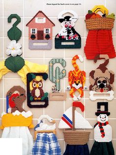 an image of a cross stitch pattern for children's sweaters and other items