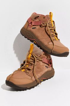 Teva Grandview GTX Hiker Boots | Free People Hiking Boots Aesthetic, Granola Shoes, Women’s Hiking Boots, Summer Hiking Boots, Hiker Boots, Family Hiking, Hiking Essentials, Weather Boots, Seat Belts