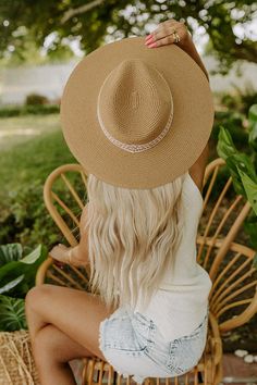 Make a fun summer statement with our natural colored 'Poolside Escape' fedora featuring lightweight raffia material, a 4-inch brim, and a wide embroidered accent band! Hat Dimensions: Length: 15 inches Width: 15 inches Height: 5 inches Cranial Circumference: 22 inches Spring Braided Toquilla Straw Hat, Natural Bohemian Fedora For Spring, Summer Braided Fedora Straw Hat, Bohemian Natural Fedora For Spring, Bohemian Natural Straw Hat For Spring, Bohemian Panama Hat For Spring Festival, Spring Bohemian Natural Fedora, Braided Straw Hat For Summer, Summer Braided Straw Panama Hat