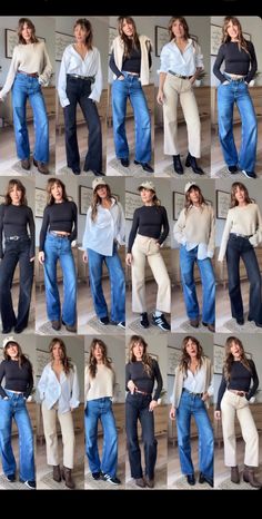 Capsule Packing, Millennial Outfit, Wide Leg Jeans Outfits, Wide Leg Jeans Outfit, Large Pants, Stylish Work Attire, 3 Shoes, Gen Z, Other Outfits