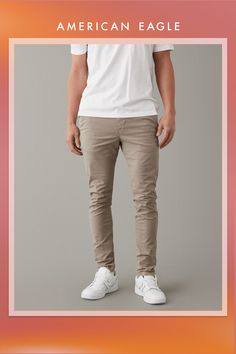 Flex/Flex is durable and designed to give you just enough stretch to move with no problem/Comfortable and never loses its shape/Soft, structured fabric/Specifically washed for a lived-in look Stretch Neutral Color Bottoms, Fitted Chino Cotton Twill Cargo Pants With Tapered Leg, Beige Chino Cotton Twill Trousers, Neutral Stretch Bottoms With Elastic Waistband, Casual Beige Elastane Pants, Neutral Cotton Bottoms With Side Pockets, Stretch Mid-rise Chinos With Pockets, Casual Work Pants With Tapered Leg In Elastane, Casual Work Pants With Tapered Leg