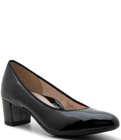 Comfortable Pumps, Slip On Pumps, Patent Leather Pumps, Dillard's, Leather Pumps, Patent Leather, Heel Height, Leather Upper, Slip On