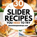 there are pictures of sandwiches with the words 30 slider recipes you need to try