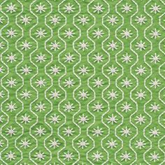 a green background with white flowers and circles on the bottom, in an intricate pattern