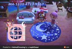 an animal crossing game is being played on the nintendo wii, and it's very cute