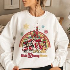 Christmas Disneyland, Mickey And Friends Christmas, Disneyland Shirt, Disneyland Christmas, Friends Sweatshirt, Disneyland Shirts, Mickey Christmas, Friends Christmas, Friend Christmas