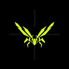 a yellow insect on black background with the words seilebrans logo below it