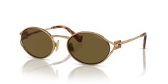 Shop Miu Miu MU 52YS Sunglasses with Brown lenses and Gold frame Sun Glasses Prada, Sunglass Photoshoot, Miu Miu Sunglasses, Dwyane Wade, Smart Glasses, Vogue Eyewear, Stylish Glasses, Brown Sunglasses, Miuccia Prada