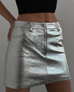 Auriga Metallic Mini Skirt – Baly Shop