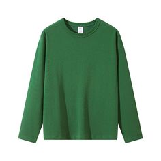 Cotton Long Sleeve Basic T-Shirt Fabric: 100% Cotton Size: S, M, L, XL, 2XL, 3XL Multiple Color Selections: Green, Black, White, Red, Brown, Khaki, Navy Blue  Season: Summer Basic Green Solid Color T-shirt, Basic Solid Color Tops For Winter, Basic Solid Tops For Winter, Basic Solid Color Winter Tops, Green Crew Neck Plain Shirt, Green Relaxed Fit Plain Top, Basic Solid Shirt For Fall, Basic Green Plain Top, Casual Long Sleeve Solid Color T-shirt