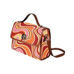 Vintage style handbag, Retro Handbag, Women's Purse, Hippie bag, 70s Style purse, Red Stripe Handbag,70s handbag, 70s inspired, Women's Bag Custom handmade to order. Designed in California. Manufactured overseas. I designed this handbag to celebrate the groovy 70s era with a cute red orange pink stripe pattern print. It comes with a removable shoulder straps as well. A great classic for your retro style outfit and goes with everything even in today's fashion! I hope you enjoy my design. Material Retro Red Rectangular Shoulder Bag, Retro Flap Bag With Detachable Strap For Daily Use, Retro Flap Bag With Detachable Strap For Travel, Retro Red Top Handle Satchel, Retro Red Top Handle Shoulder Bag, Red Retro Top Handle Shoulder Bag, Retro Handheld Box Bag, Retro Red Satchel Shoulder Bag, Retro Red Satchel With Detachable Handle