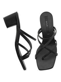 Editor's NotesSimple yet modern shoes that go with everything- Sleek wide strap sandal- Modern chic square toe point detail - Soft and durable leather texture- Set on flat heels and cushioned sole is comfortable for long- Daily point itemMeasurements(in.)- Size KR 225mm - KR 255mm (US 5.5 - US 8.5) - Heel height 2.0in.Composition & Care- Synthetic leather- Avoid humid and heat- Professional leather careDesigner- by SPUR Sleek Summer Block Heels With Heel Strap, Sleek Sandals With Square Toe Medium Width, Sleek Sandals With Square Toe And Medium Width, Sleek Summer Block Heels With Sculpted Heel, Sleek Summer Block Heels With Wrapped Heel, Sleek Square Toe Sandals, Sleek Leather Block Heels For Summer, Sleek Summer Leather Block Heels, Sleek Square Toe Summer Sandals