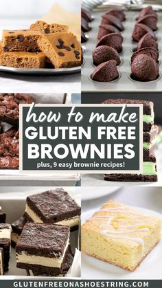 how to make gluten - free brownies plus, easy brownie recipes