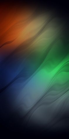 an abstract background with wavy lines and colors in the dark, blue, green, orange, yellow